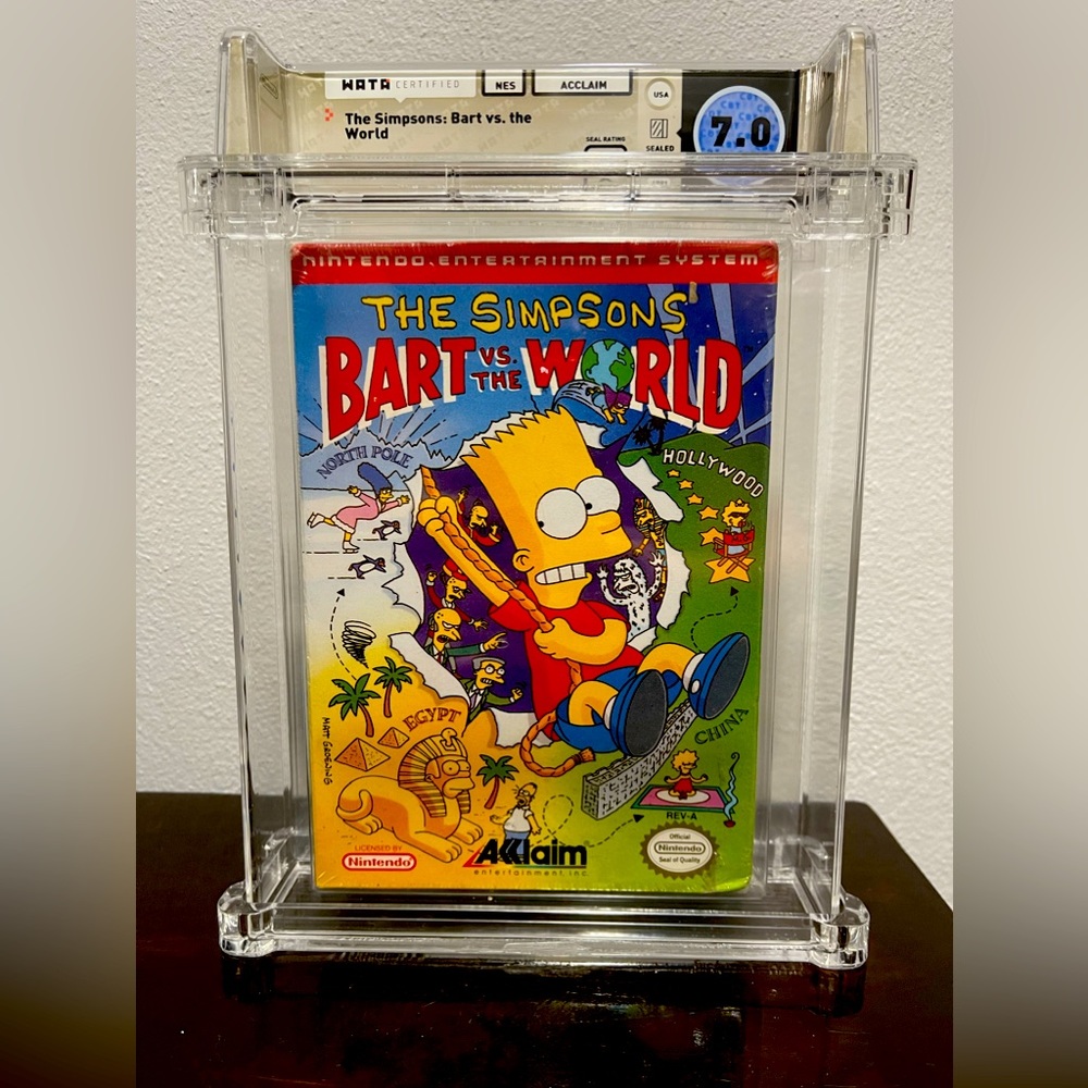 The Simpsons: Bart vs The World (Nintendo NES) New Sealed Wata Graded 7.0 A